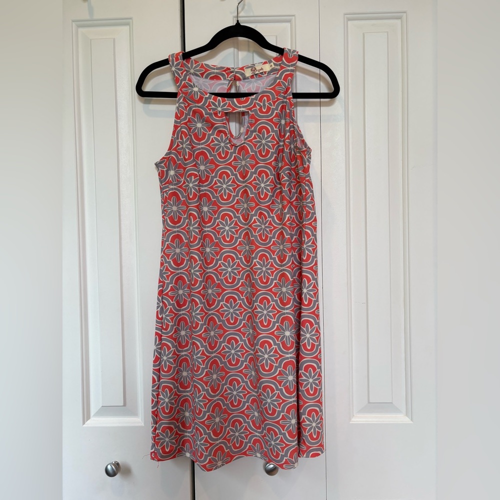 Aryeh Cutout Geometric Halter Shift Dress -Size Small